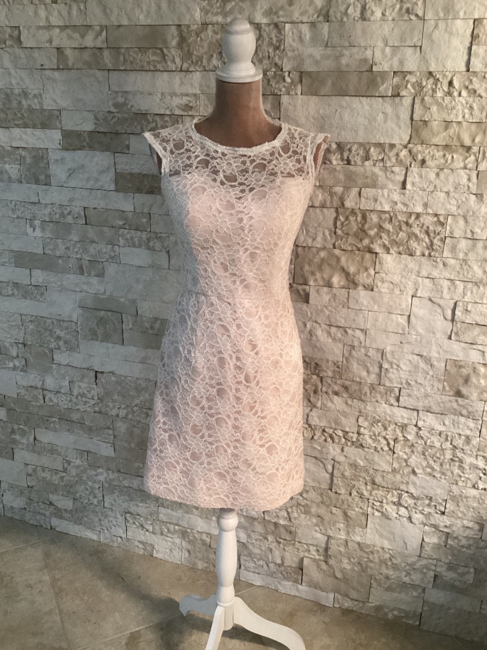 Mori Lee by Madeline Gardner lace midi dress.